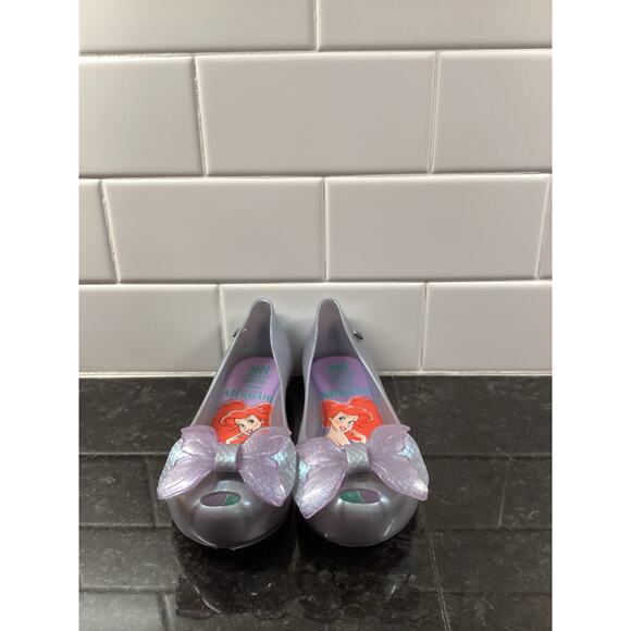 Mini Melissa Ultragirl Little Mermaid Melissa Shoes Singapore Purple‎ Gray SZ 12 - Picture 3 of 10